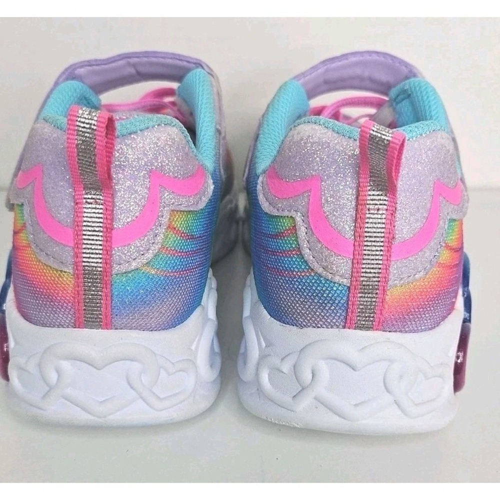Skechers‎ Heart Lights Infinite Heart Lights Girl's Light Up Sneakers Size 4 - Picture 7 of 12